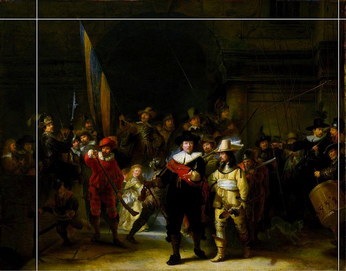 La ronda de noche antes de ser cortada.