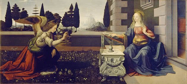 La Anunciación - 0,98 m × 2,17 m - Uffizi