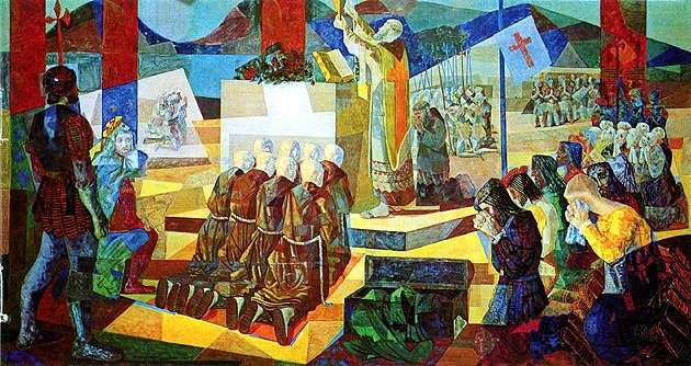 Primera misa de Cándido Portinari en Brasil