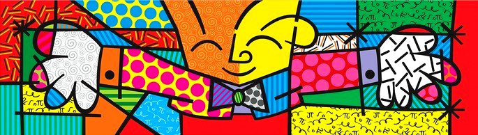 Abrazo Romero Britto