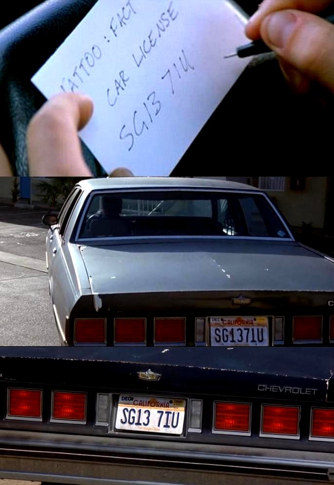 Marco: Matrícula del coche de Ted.