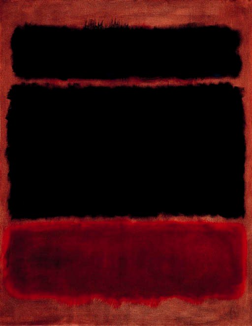 Pintura de negro a rojo intenso de Mark Rothko