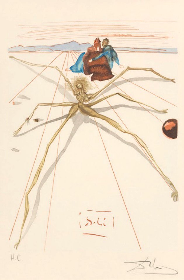 Salvador Dalí, Purgatorio, “Araña”.
