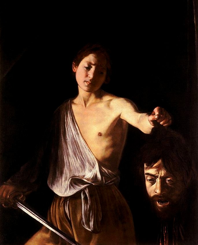Cuadro de David con la cabeza de Goliat.