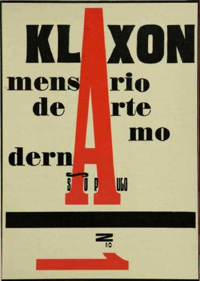 Portada de la revista Klaxon.