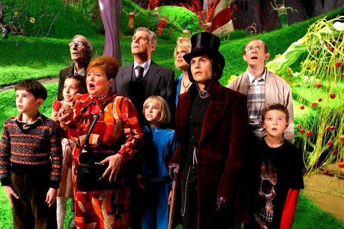 Escena de la película La increíble fábrica de chocolate.
