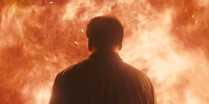 Fuego al final de la película.