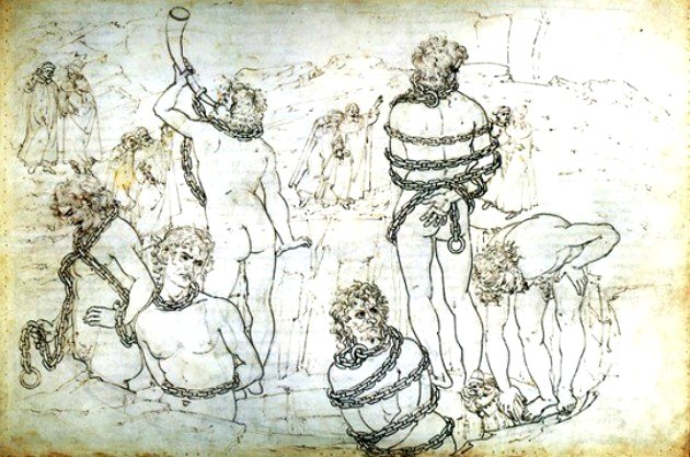 La interpretación de Sandro Botticelli del Infierno.