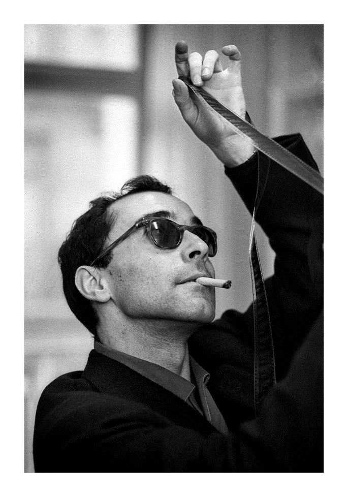 Retrato de Jean-Luc Godard.