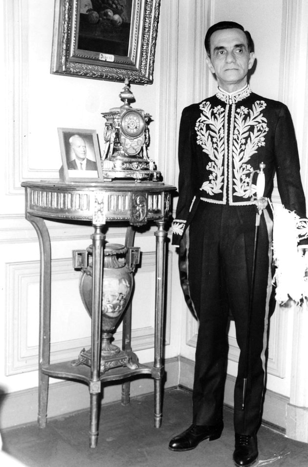 João Cabral con su uniforme el día de la inauguración de la ABL.