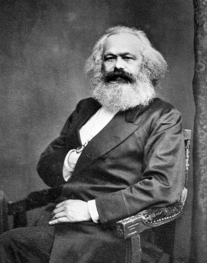 Retrato de Karl Marx de cargo.