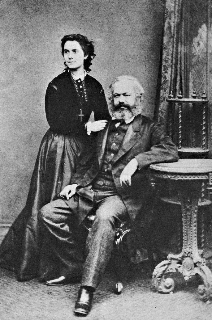Retrato de Karl y Jenny Marx.