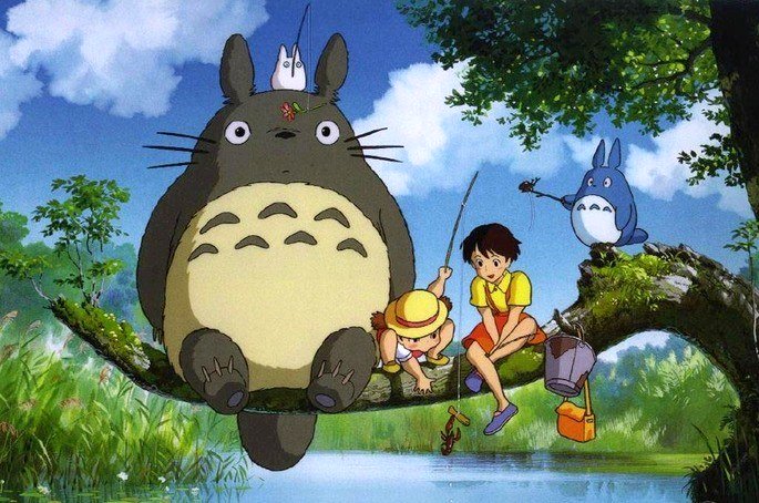 Escena de animación japonesa My Friend Totoro