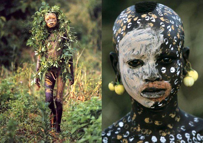 pintura corporal africana