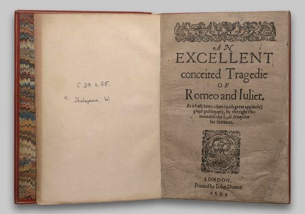 La primera edición de Romeo y Julieta.
