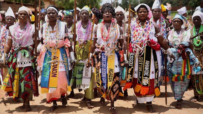 Una imagen del documental Sankofa muestra a mujeres africanas