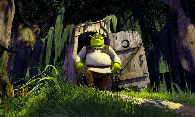 Escena de animación de Shrek