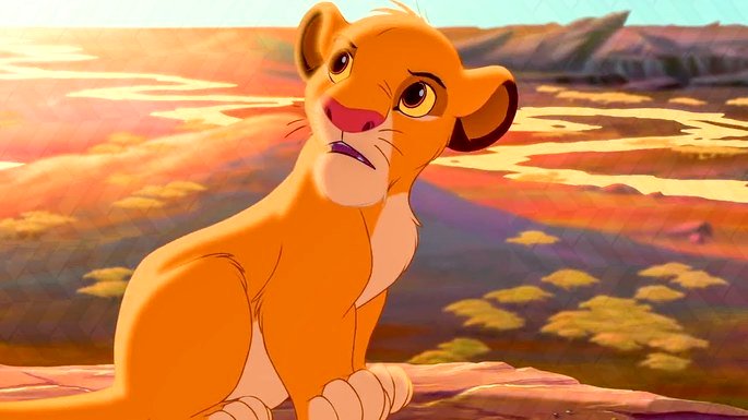 Simba, todavía un niño.