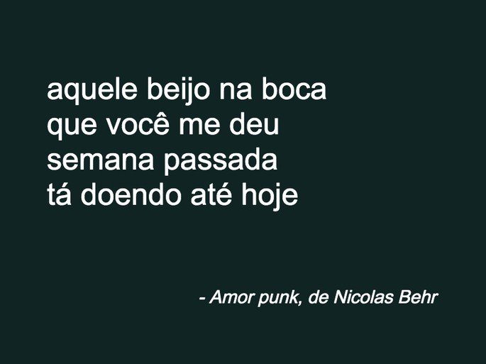 Amor punk de Nicolas Behr