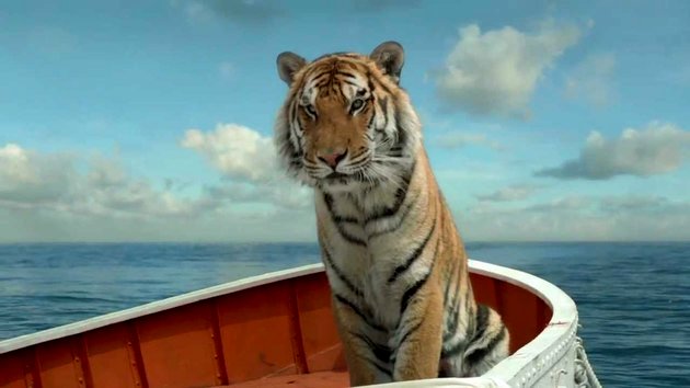 El tigre de Bengala utilizado en casi todas las escenas fue generado por computadora.
