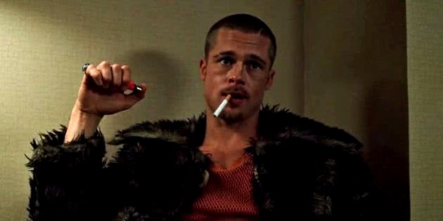 Tyler Durden (interpretado por Brad Pitt) en la película Fight Club