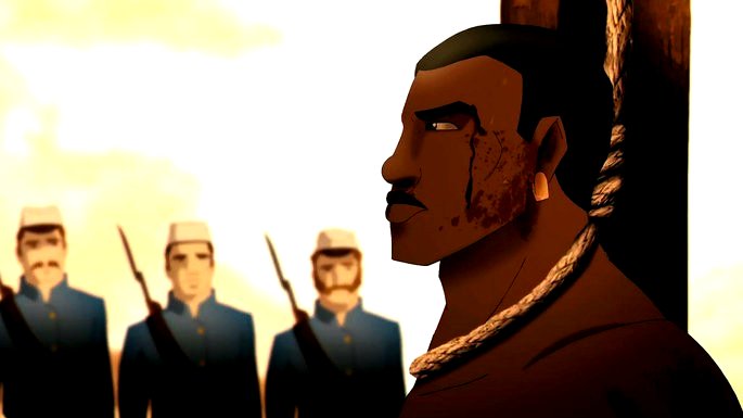 escena de la animación Una historia de amor e ira