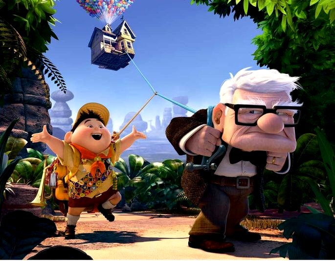 Arriba Carl y Russell